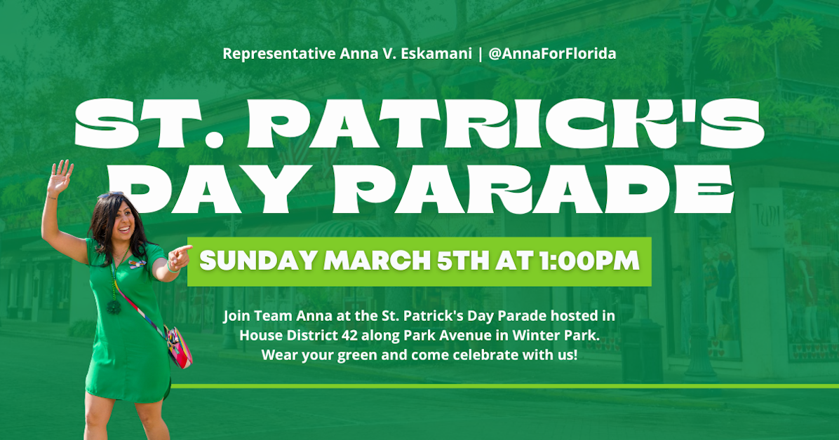 Join Team Anna for the Winter Park St. Patrick's Day Parade · Mobilize